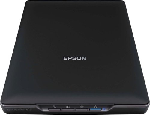 Epson - Perfection V19 Flatbed Color Image Scanner - Black