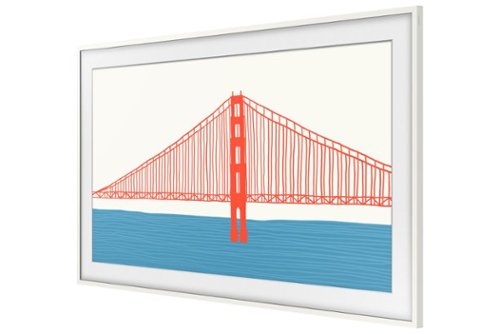 Samsung - 85" The Frame Customizable Bezel - Modern White-Front_Standard 