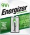 Energizer - Recharge 9 Volt Battery (1 Pack), Rechargeable 9V Battery-Front_Standard