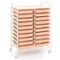 Costway - 20 Drawers Rolling Storage Cart Art Craft Organizer on Wheels Multipurpose - Orange-Front_Standard