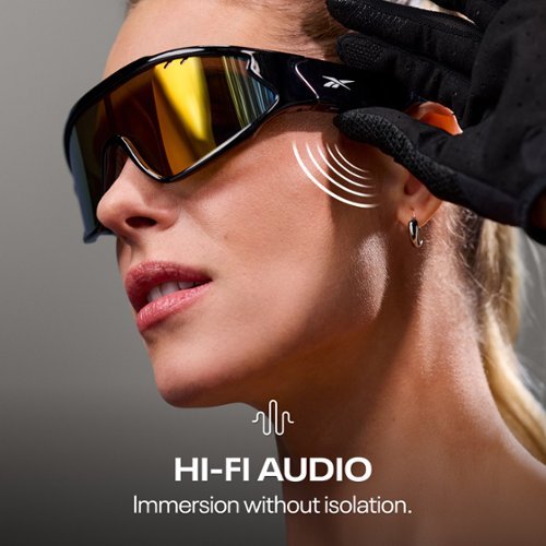 Lucyd Reebok Voltage Smart Eyewear Powered by Lucyd - Black/Red GLOBAL SHIPPING