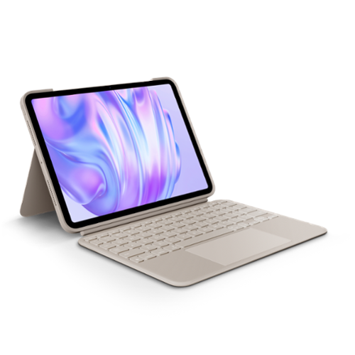 Logitech - Combo Touch for iPad Pro 11-inch (Latest Model)(M4 chip) Keyboard Case with Detachable Keyboard and Trackpad - Sand
