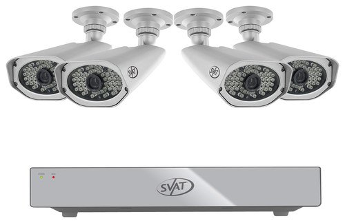  SVAT Electronics - Pro 8-Channel, 4-Camera Indoor/Outdoor Security System - Silver