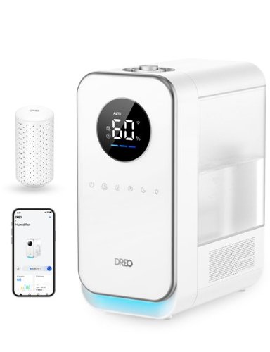 Dreo - Top-filled Smart Quiet Cool Mist Humidifiers, Oil Diffuser & Nightlight for Baby Nusery, 50Hours Runtime,HM612S - White