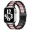 StrapsCo - Flat-Link Everyday Bracelet Stainless Steel Watch Band Strap For Apple Watch - 44mm/45mm/46mm/49mm - Black & Pink-Front_Standard