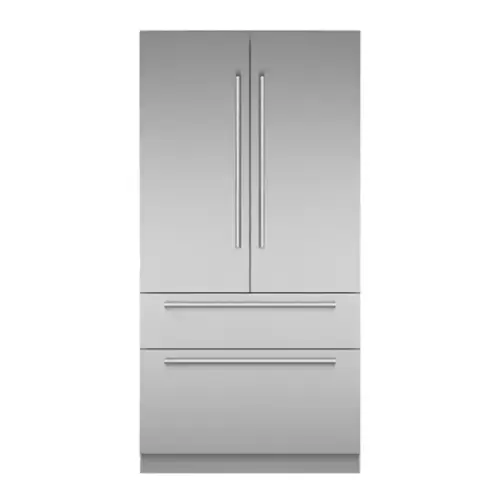 Front. Thermador - Freedom Collection 42 in Wide 23.1 Cu. Ft. Smart Built-in French Door Bottom Freezer Refrigerator - Stainless Steel.