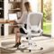 KERDOM - Colorful Mesh Ergonomic Office Chair with Adjustable Lumbar Support & Height, Swivel Desk Chair with Flip-up Arms, Tilt - Light Gray-Front_Standard