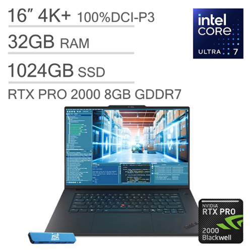 Lenovo ThinkPad P1 Gen 8 16'' 4K+ Workstation Laptop Nvidia RTX