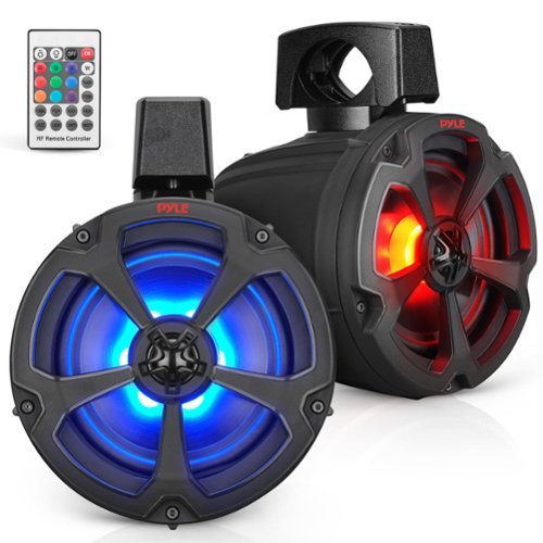 Pyle - Marine Speakers, Boat Speakers, Waterproof - Black-Front_Standard 
