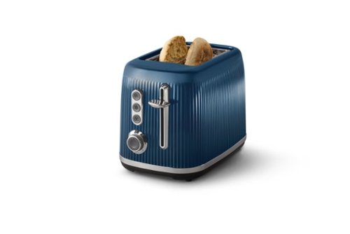 Oster - Impressions Collection 2-Slice Wide-Slot Toaster with Quick-Check Lever - Blue-Front_Standard 