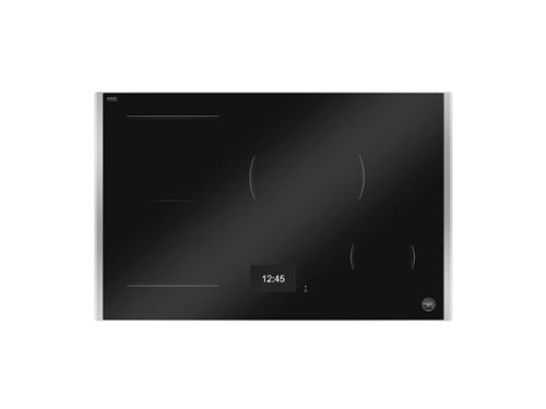 30" Bertazzoni Induction Cooktop - Black with Stainless Steel Metal Frame - Black Glass/Stainless Steel