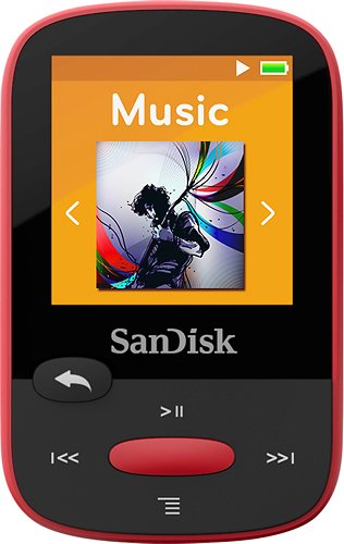  SanDisk - Clip Sport 4GB* MP3 Player - Red