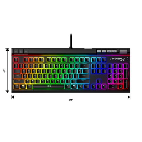 HyperX Alloy Elite 2 Full-size Wired Mechanical Gaming Keyboard with RGB Back Lighting - Black GLOBAL SHIPPING