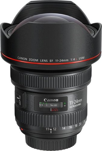 Canon - EF11-24mm F4L USM Wide Angle Zoom Lens for EOS DSLR Cameras - Black