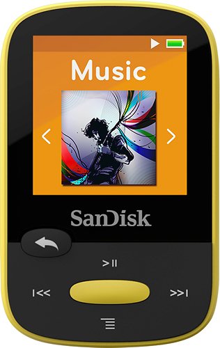  SanDisk - Clip Sport 4GB* MP3 Player - Yellow