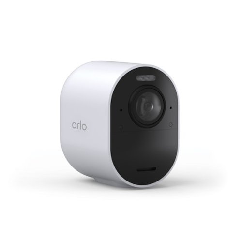 Arlo - Ultra Outdoor Security Camera 4K HDR (3rd Gen, 2025 Release) - Wireless, Rechargeable Battery, Add-On Cam - White-Front_Standard 