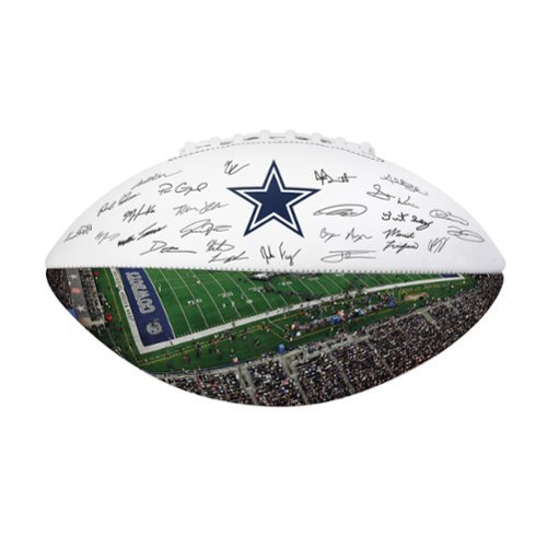 Logo Brands - Dallas Cowboys 2025 Autograph Signature Football - Navy-Front_Standard 