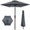 Best Choice Products - 10ft Outdoor Steel Market Patio Umbrella w/ Crank, Tilt Push Button, 6 Ribs - Slate-Front_Standard