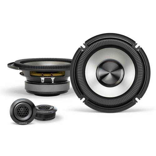 Alpine - BRV-S65C 6.5" BassRev™ Component Speaker Set - Black/Gray-Front_Standard 