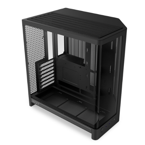 NZXT - H6 (2026) - ATX Dual-Chamber PC Case with Seamless Curved Tempered Glass - Black