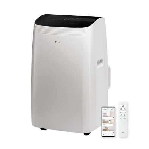 TCL - 450 Sq. Ft. 10,000 BTU Q-Series Ultra-Quiet Dual Hose Inverter Smart Portable Air Conditioner - White - image 2