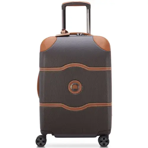 Front. Delsey - Delsey Chatelet Air 2.0 21" Carry-On Luggage - Chocolate Brown.
