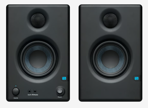 PreSonus - Eris E3.5 Studio Monitors with 3.5" Woven Composite Woofer and Silk-Dome Tweeter - Black-Front_Standard 
