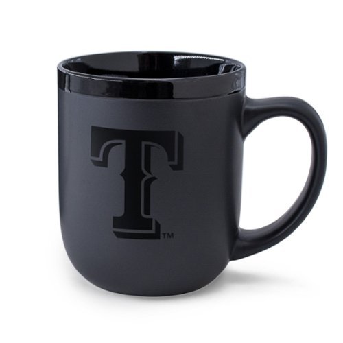 WinCraft - Texas Rangers 17oz. Black Tonal Ceramic Mug - Multicolor-Front_Standard 