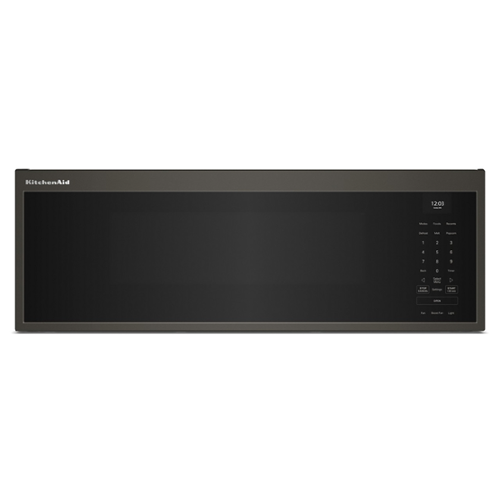KitchenAid - 1.1 Cu. Ft. Smart Low Profile Microwave Hood Combination with Dual Fan Ventilation - Black Ore