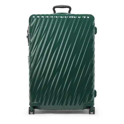 Front. TUMI - 19 Degree Extended Trip Expandable 4-Wheel Packing Case Spinner Suitcase - Deep Pine.