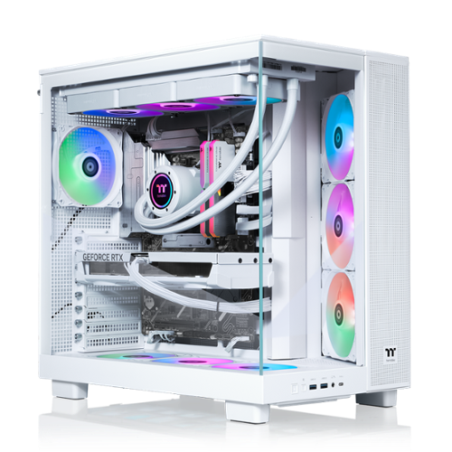 Thermaltake - LCGS View 9580S-380XL Gaming Desktop AMD Ryzen 9 9950X3D, 32GB Memory, NVIDIA GeForce RTX 5080, 2TB NVMe M.2 - Snow-Front_Standard