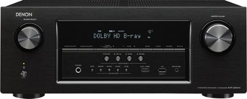  Denon - 1295W 7.2-Ch. Network-Ready 4K Ultra HD and 3D Pass-Through A/V Home Theater Receiver - Black