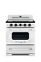 Unique Appliances - Classic Retro 3.9 Cu. Ft. Freestanding Induction Range with Air Fry - Marshmallow White-Front_Standard