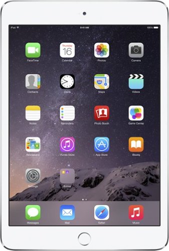  Apple - iPad mini 3 Wi-Fi + Cellular 64GB - Silver (Unlocked)