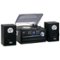 Jensen - 4W CD Stereo System with Cassette, Turntable and AM/FM Radio - Black-Front_Standard