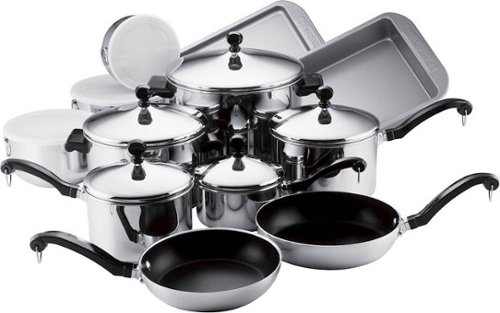 Farberware - Classic Series 17-Piece Cookware Set - Stainless Steel-Angle_Standard 