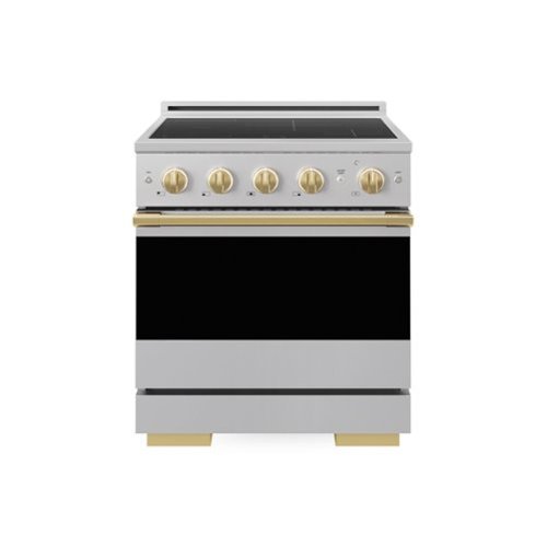 ZLINE - Autograph 30 in. 4.2 cu. ft. Marino Freestanding Induction Range with 4 Burners and Convection Oven w/ Gold Accents - Stainless Steel