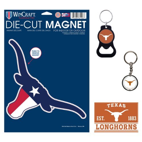 WinCraft - Texas Longhorns 4-Pack Key Rings and Magnets Set - Multicolor-Front_Standard 