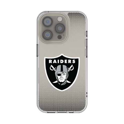 Keyscaper - NFL - Las Vegas Raiders Linen Logo iPhone Clear Case - 13 mini - Multicolor-Front_Standard 