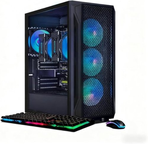 STGAubron - Gaming PC Computer Desktop, Intel Xeon E5 2.5Ghz, Radeon RX580 8G Graphics, 16GB DDR4 RAM, 1TB SSD, WIN11H - Black-Front_Standard 