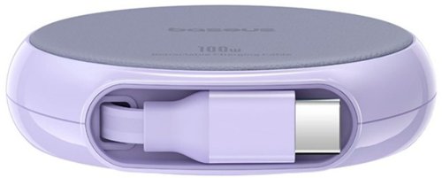Baseus Free2Pull 100W Retractable USB C Cable with Magnetic Connectors Fast Charging for iPhone Samsung 3.3ft Purple - Purple WORLDWIDE DELIVERY