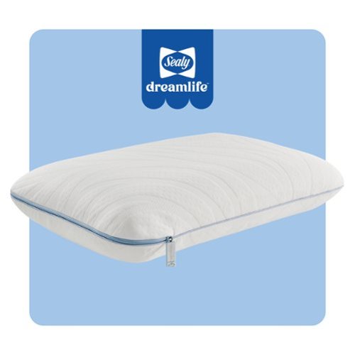 Sealy - Dreamlife Memory Foam Pillow, Standard - White-Front_Standard 