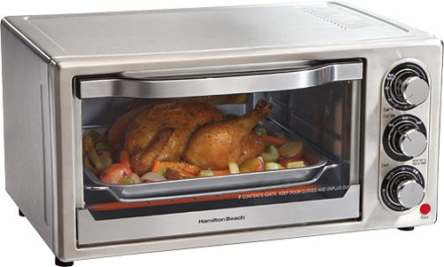  Hamilton Beach - 6-Slice Toaster Oven - Stainless-Steel