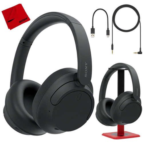 Sony - WH-CH720N Wireless Noise Cancelling Headphone Black w/ Pro Stand Kit-Front_Standard 
