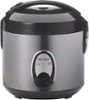 SPT - 4-Cup Rice Cooker - Silver/Black-Front_Standard