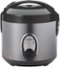SPT - 4-Cup Rice Cooker - Silver/Black-Front_Standard