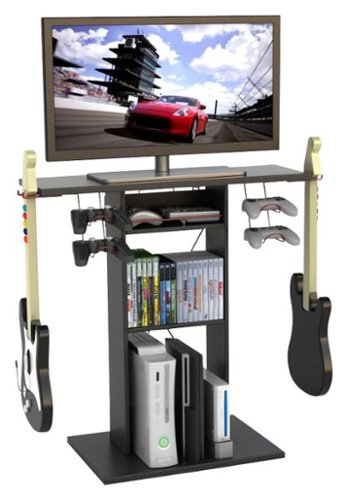  Atlantic - Game Central TV Stand for Flat-Panel TVs Up to 32&quot; - Black