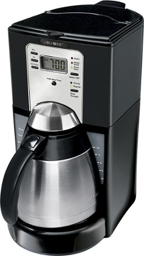  Mr. Coffee - 10-Cup Programmable Coffeemaker - Silver