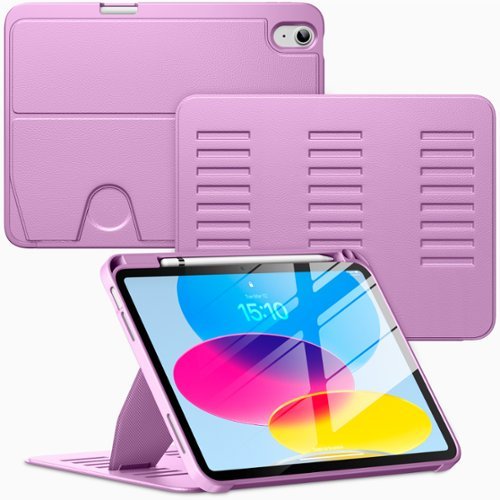 VIKESI - Magnetic Case for iPad 11" 2025 & 10.9" 10th/11th Gen, Shockproof, Pencil Holder, Auto Wake/Sleep, Multi-Angle Stand - Purple-Front_Standard 