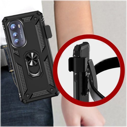 SaharaCase Kickstand Case for Motorola Edge (2022) - Black SHOP ONLINE